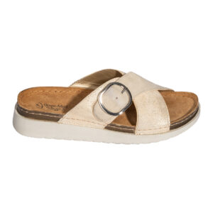 Γυναικεία Ανατομική Καλοκαιρινή Παντόφλα Steps 2617 Μπεζ, Μαύρο