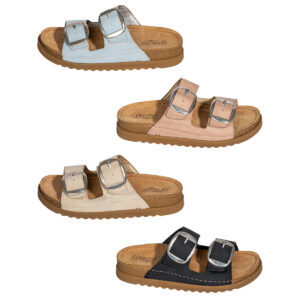 Γυναικεία Ανατομική Καλοκαιρινή Παντόφλα Steps 2619 Μπεζ, Γαλάζιο, Μαύρο, Ροζ