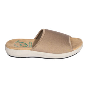 Γυναικεία Ανατομική Καλοκαιρινή Παντόφλα Steps 2628 Μπεζ, Μαύρο