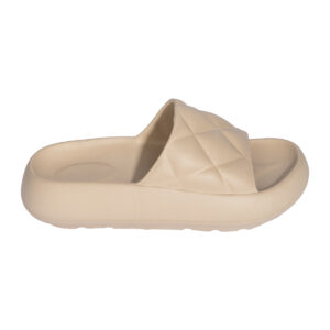 Γυναικεία Ανατομική Καλοκαιρινή Παντόφλα Steps 2640 Μαύρο, Μπεζ