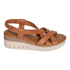 Γυναικεία Ανατομική Καλοκαιρινή Παντόφλα Steps 2647 Ταμπά